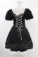 画像2: DARK IN LOVE / Magic doll black white rebel dress M ブラック×ホワイト H-25-02-24-1028-PU-OP-KB-ZS (2)