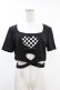 画像1: DARK IN LOVE / Punk locomotive check heart crop top XL ブラック H-25-02-24-1031-PU-TO-KB-ZI (1)