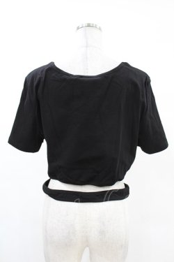 画像2: DARK IN LOVE / Punk locomotive check heart crop top XXL ブラック H-25-02-24-1033-PU-TO-KB-ZY