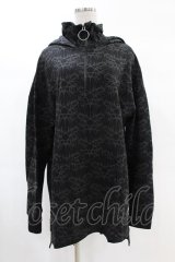 KILL STAR / Cyborg Cell Oversized Hoodie L ブラック H-25-02-24-1038-SL-TO-KB-ZH