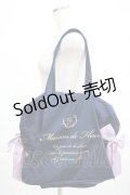 Maison de FLEUR / サテンキャリーオンバッグ  ネイビー H-25-02-24-055-LO-BG-NS-ZH
