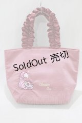 Maison de FLEUR / Cheshire Cat/フリルハンドルトートバッグ  ダークピンク H-25-02-24-057-LO-BG-NS-ZH