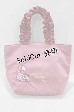 画像1: Maison de FLEUR / Cheshire Cat/フリルハンドルトートバッグ  ダークピンク H-25-02-24-057-LO-BG-NS-ZH