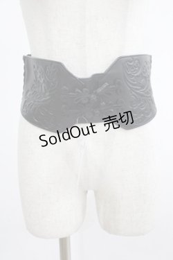 画像1: axes femme / チャイナボタン太ゴムベルト Free ブラック H-25-02-24-062-AX-ZA-NS-ZH