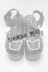 DearMyLove / クロミバックル厚底サンダル LL ブラック H-25-02-24-080-EL-SH-NS-ZH