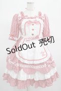 Angelic Pretty / Heart CafeワンピースSet Free レッド H-25-02-24-002-AP-OP-NS-ZH