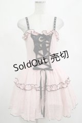 DARK IN LOVE / Pink doll moon strap dress S ピンク H-25-02-25-026-PU-OP-KB-ZH