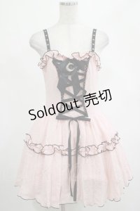 DARK IN LOVE / Pink doll moon strap dress S ピンク H-25-02-25-026-PU-OP-KB-ZH