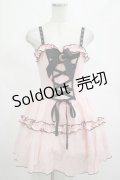 DARK IN LOVE / Pink doll moon strap dress XS ピンク H-25-02-25-027-PU-OP-KB-ZH