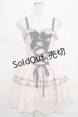 DARK IN LOVE / Pink doll moon strap dress XS ピンク H-25-02-25-027-PU-OP-KB-ZH