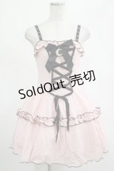 DARK IN LOVE / Pink doll moon strap dress XS ピンク H-25-02-25-028-PU-OP-KB-ZI