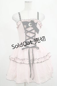 DARK IN LOVE / Pink doll moon strap dress XS ピンク H-25-02-25-029-PU-OP-KB-OS