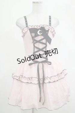 画像1: DARK IN LOVE / Pink doll moon strap dress XS ピンク H-25-02-25-029-PU-OP-KB-OS