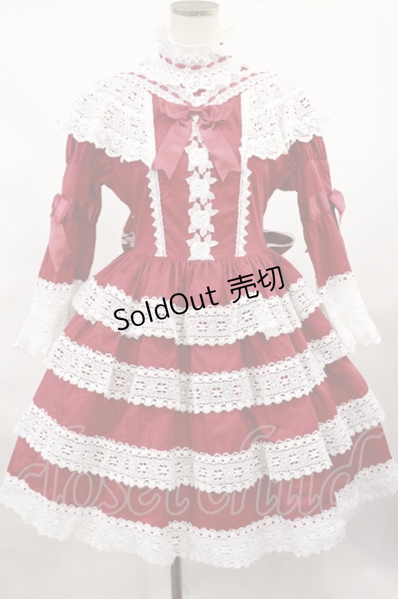 画像1: BABY,THE STARS SHINE BRIGHT / エリザベスワンピースセット Free エンジ H-25-02-25-1004-BA-OP-NS-ZH (1)