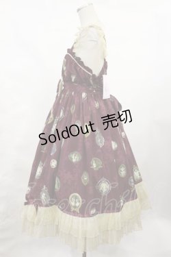 画像2: metamorphose / Vintage cameoハイウエストジャンパースカート サイズ1（通常サイズ） シャルマンルージュ(Bordeaux) H-25-02-25-1002-ME-OP-NS-ZH