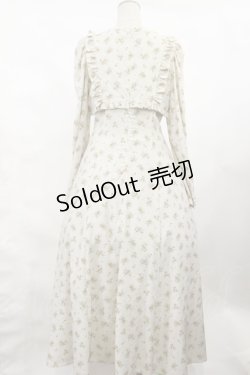 画像2: Ank Rouge / ヴィンテージフロ‐ラルフレアロングワンピース M アイボリー H-25-02-25-1012-CA-OP-NS-ZH