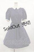 Victorian maiden / レジメンタルストライプインタックリボンドレス Free ネイビー H-25-02-25-1013-CL-OP-NS-ZH