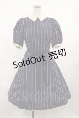 Victorian maiden / レジメンタルストライプインタックリボンドレス Free ネイビー H-25-02-25-1013-CL-OP-NS-ZH