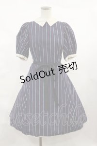 Victorian maiden / レジメンタルストライプインタックリボンドレス Free ネイビー H-25-02-25-1013-CL-OP-NS-ZH