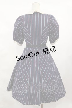 画像3: Victorian maiden / レジメンタルストライプインタックリボンドレス Free ネイビー H-25-02-25-1013-CL-OP-NS-ZH