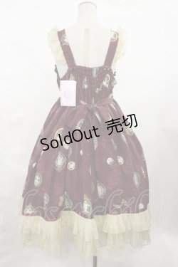 画像3: metamorphose / Vintage cameoハイウエストジャンパースカート サイズ1（通常サイズ） シャルマンルージュ(Bordeaux) H-25-02-25-1002-ME-OP-NS-ZH