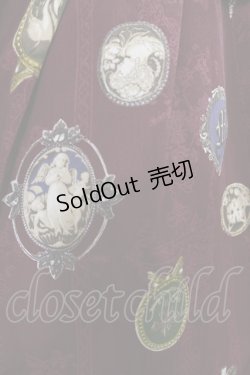 画像4: metamorphose / Vintage cameoハイウエストジャンパースカート サイズ1（通常サイズ） シャルマンルージュ(Bordeaux) H-25-02-25-1002-ME-OP-NS-ZH