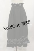 DearMyLove / 裾レーストリムクロスベルトスカート M/ロング ブラック H-25-02-25-1020-EL-SK-NS-ZH