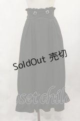 DearMyLove / 裾レーストリムクロスベルトスカート M/ロング ブラック H-25-02-25-1020-EL-SK-NS-ZH