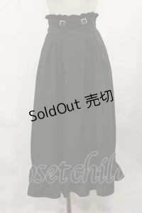 DearMyLove / 裾レーストリムクロスベルトスカート M/ロング ブラック H-25-02-25-1020-EL-SK-NS-ZH