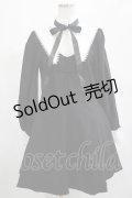 DARK IN LOVE / Gothic lolita black and white bow neck dress L ブラック H-25-02-25-015-PU-OP-KB-ZY