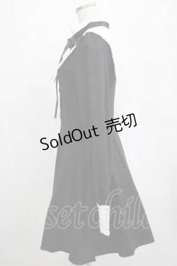 画像2: DARK IN LOVE / Gothic lolita black and white bow neck dress L ブラック H-25-02-25-015-PU-OP-KB-ZY