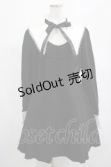 DARK IN LOVE / Gothic lolita black and white bow neck dress L ブラック H-25-02-25-016-PU-OP-KB-ZI