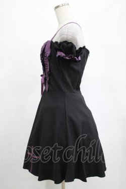 画像2: DARK IN LOVE / Harajuku purple cross sweet cool rebel dress M ブラック H-25-02-25-018-PU-OP-KB-ZH