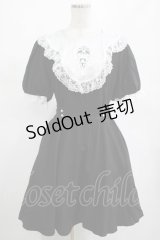DARK IN LOVE / Alice in Wonderland contrast collar dress L ブラック H-25-02-25-024-PU-OP-KB-ZY