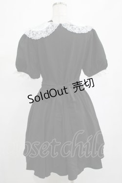 画像3: DARK IN LOVE / Alice in Wonderland contrast collar dress L ブラック H-25-02-25-024-PU-OP-KB-ZY