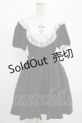 DARK IN LOVE / Alice in Wonderland contrast collar dress L ブラック H-25-02-25-025-PU-OP-KB-ZH