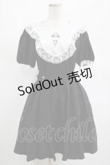 DARK IN LOVE / Alice in Wonderland contrast collar dress L ブラック H-25-02-25-025-PU-OP-KB-ZH