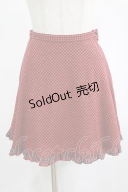 画像1: MILK / チェックフリルスカート  赤 H-25-02-26-034-ML-SK-KB-ZT204