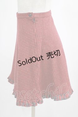 画像2: MILK / チェックフリルスカート  赤 H-25-02-26-034-ML-SK-KB-ZT204