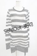 PUNK RAVE / Insanity striped sweater Free ホワイト H-25-02-26-057-PU-TO-KB-ZH