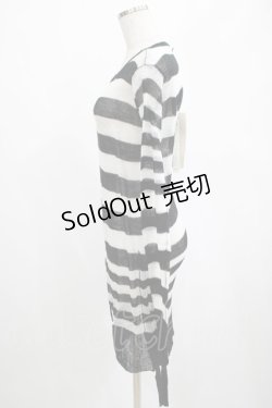 画像2: PUNK RAVE / Insanity striped sweater Free ホワイト H-25-02-26-057-PU-TO-KB-ZH