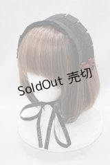 abilletage / チャイナボタンヘッドドレス  ブラック×ワインチャイナボタン H-25-02-26-070-GO-AC-KB-ZH
