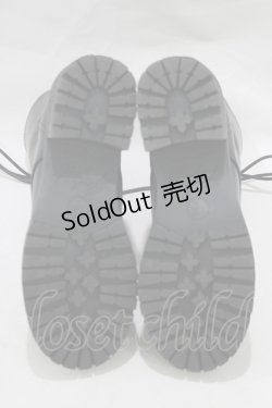 画像4: YOSUKE / 厚底レースアップショートブーツ S ブラック H-25-02-26-074-PU-SH-KB-ZH