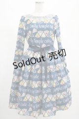 Emily Temple cute / パッケージチーズワンピース  ネイビー H-25-02-26-012-ET-OP-KB-ZH