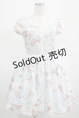 MILK / ICE CREAMドレス  ミントソーダプリント H-25-02-26-020-ML-OP-KB-ZH