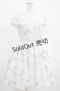 MILK / ICE CREAMドレス  ミントソーダプリント H-25-02-26-020-ML-OP-KB-ZH