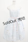 Leur Getter / Crown Swanキャミワンピース M サックス H-25-02-26-021-LU-OP-KB-ZH
