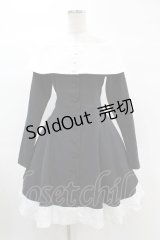 ATELIER BOZ / ウィンザーミニワンピース  黒×白 H-25-02-27-1026-EL-OP-KB-ZH