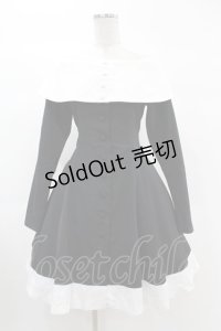 ATELIER BOZ / ウィンザーミニワンピース  黒×白 H-25-02-27-1026-EL-OP-KB-ZH