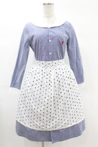 ネバアランド / 仔羊エプロンワンピース  青 H-25-02-27-1027-LO-OP-KB-ZH